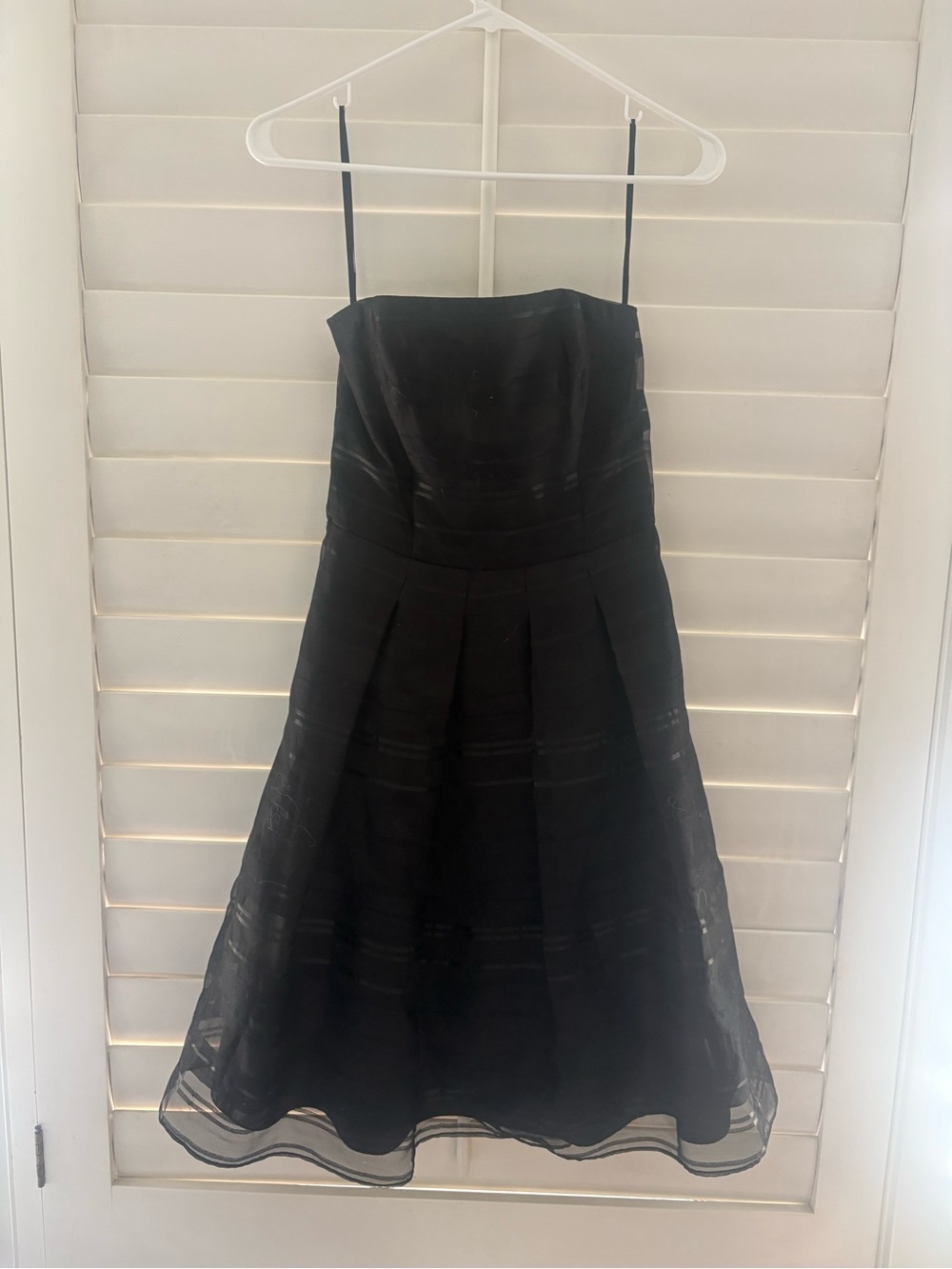White House Black Market Black Dress with Slim Straps